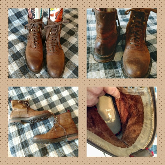 Polo Ralph Lauren Other - Polo Ralph Lauren mens 10D brown leather Boots